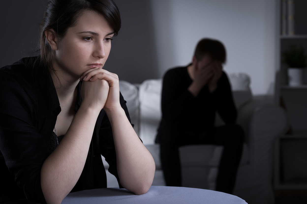 Casal com problemas de confiança